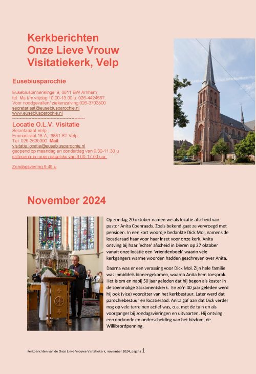 Pagina's van digitale kerkberichten november 2024